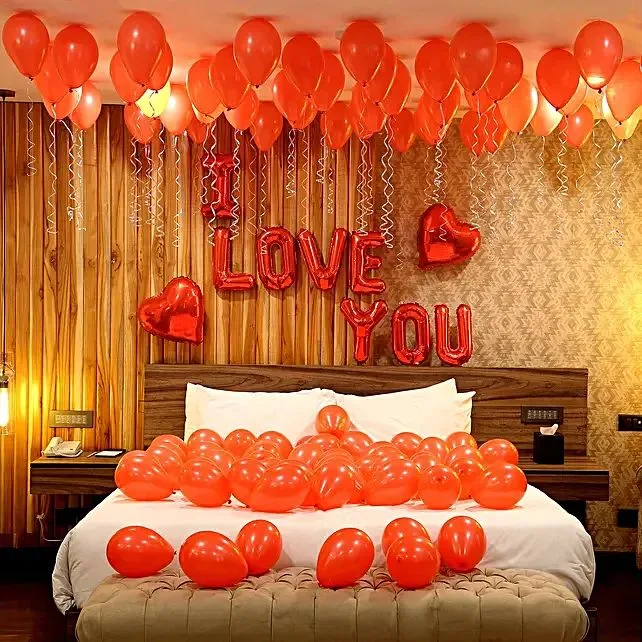 Romantic Love You Balloon Room Decoration Setup