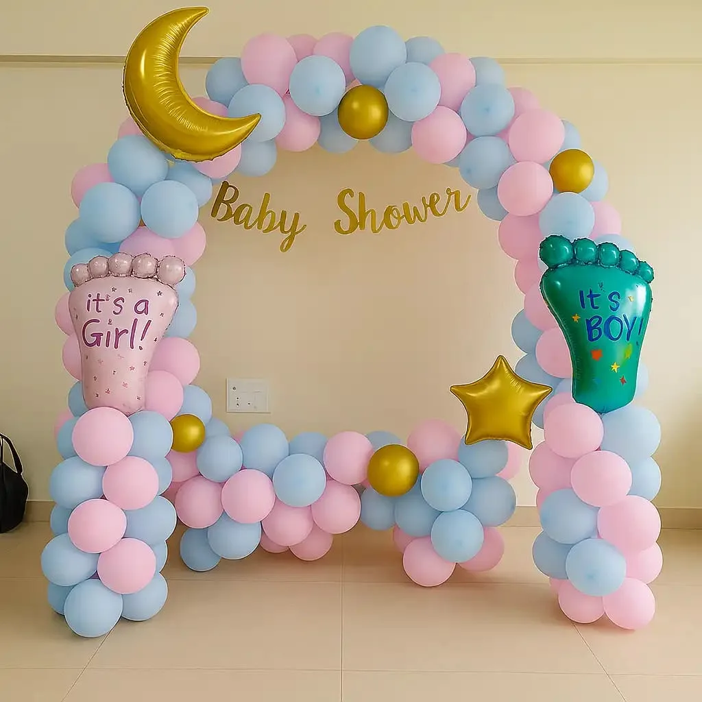 Baby Shower Pastel Balloon Ring Decoration