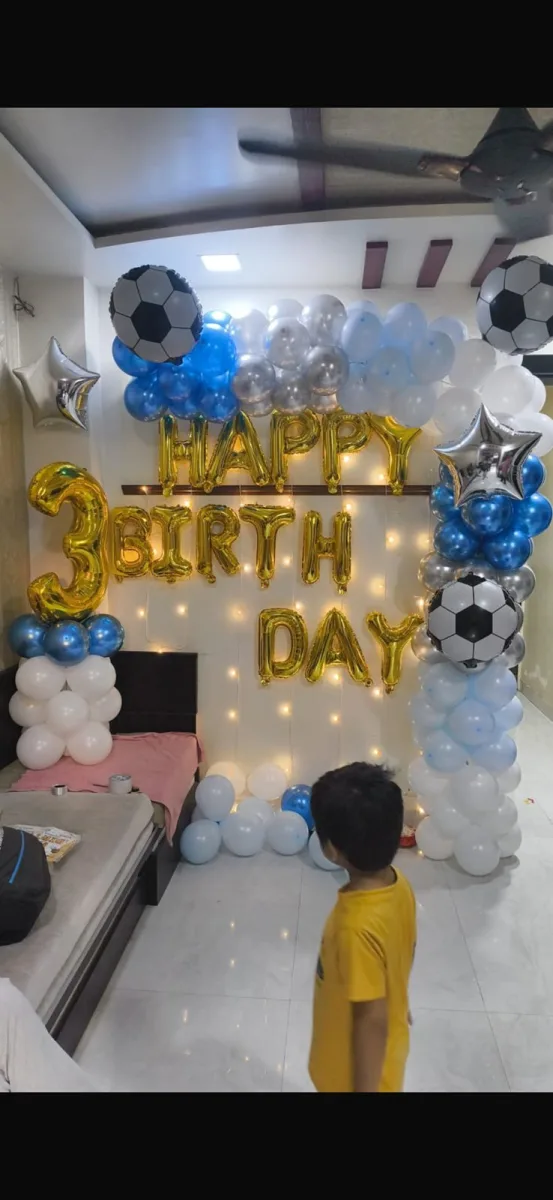 Football Theme Birthday Balloon Decoration